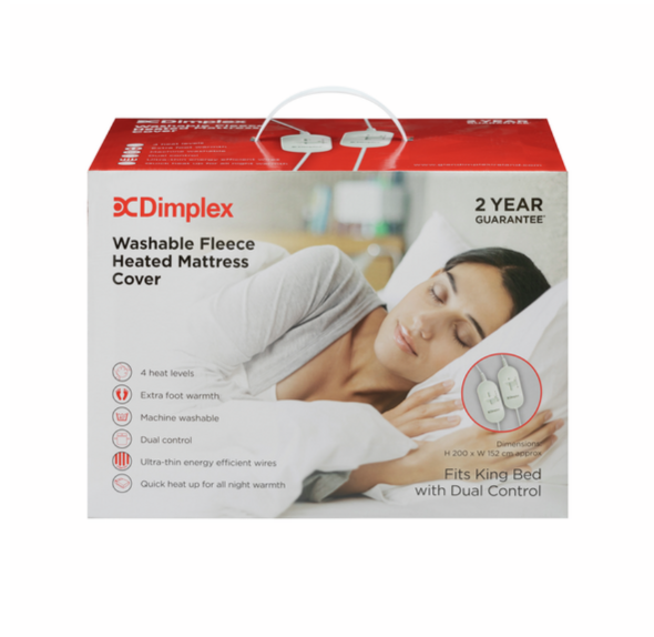 Dimplex Fleece Heated Mattress Cover W/ Dual Control | King
