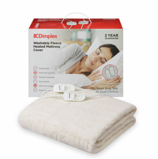 Dimplex Fleece Heated Mattress Cover W/ Dual Control | Super King