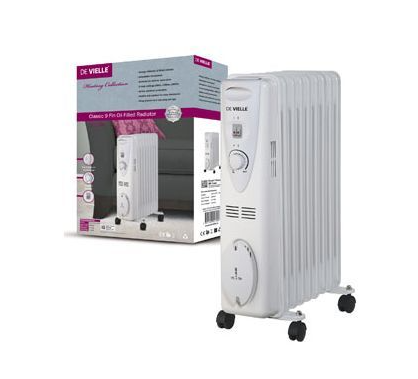 De Vielle 2KW White Oil Filled Radiator DEF057256