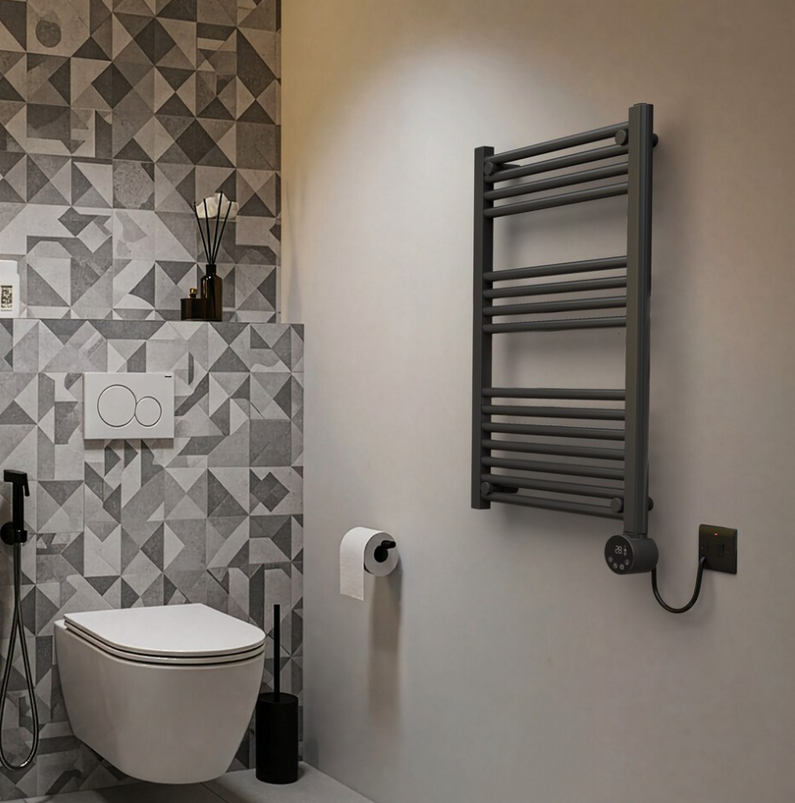 Masterplug Towel Radiator | 800x500mm | 500W | Anthracite