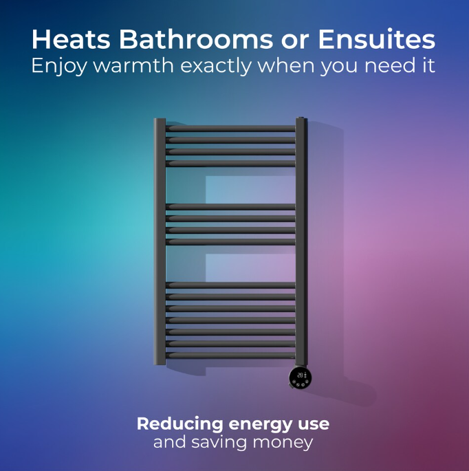 Masterplug Towel Radiator | 800x500mm | 500W | Anthracite