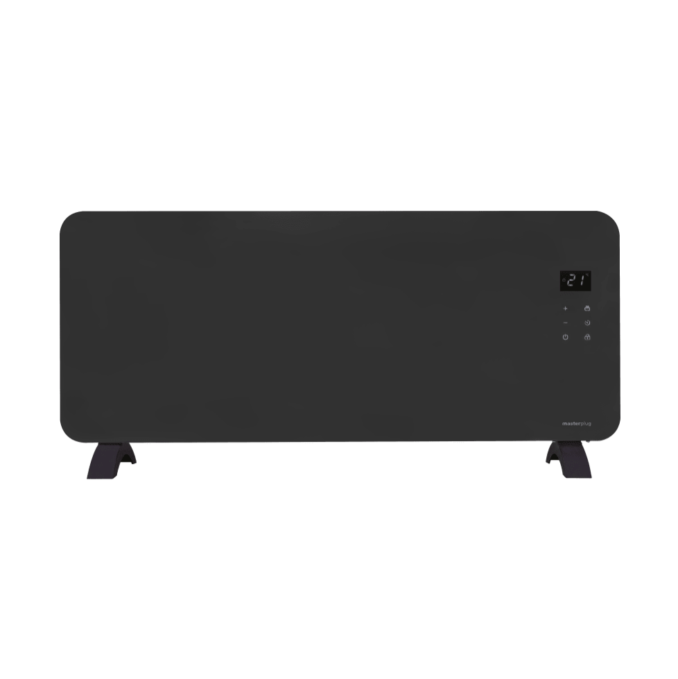 Masterplug Heater 2.0 kW | Glass Panel | Anthracite Grey