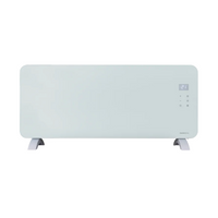 Masterplug Heater 2.0 kW | Glass Panel | Arctic White