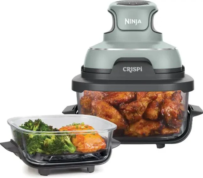 Ninja Crispi 4-in-1 Portable Glass Air Fryer | Sage | FN101UK