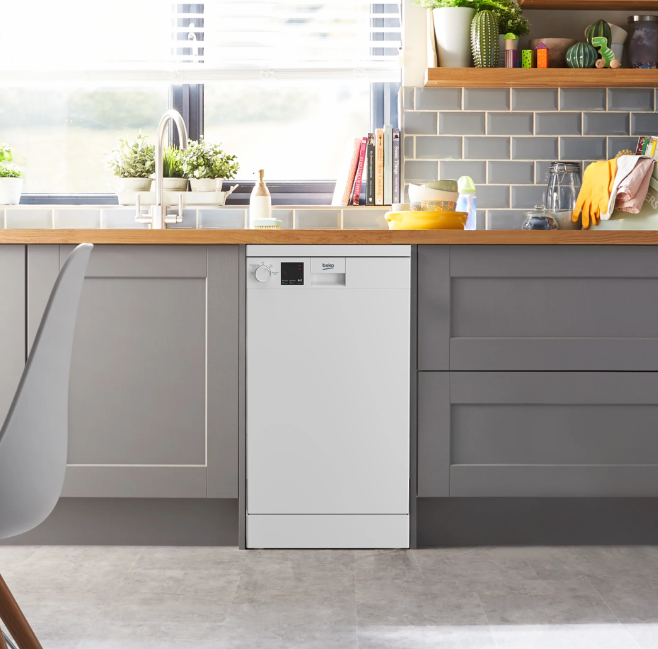 Beko Slim Freestanding Dishwasher White | DVN04X20W