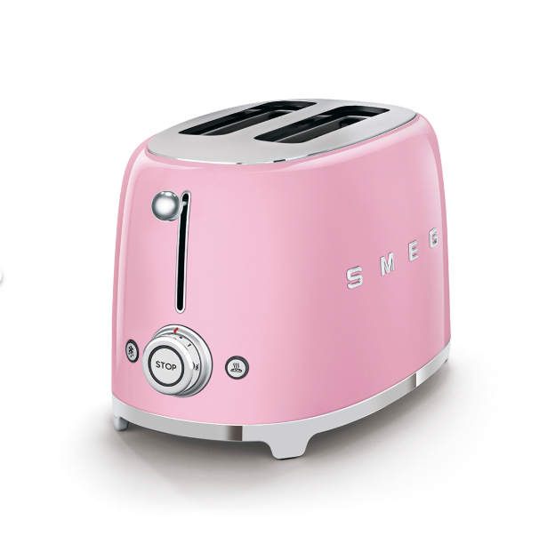 Smeg 50's Retro Style 2 Slice Toaster | Pink