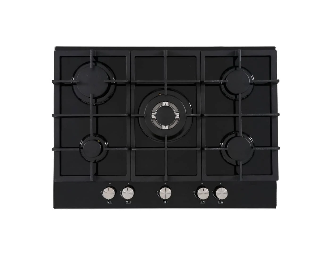 Cata 5 Ring Glass Gas Hob 70cm  | Black | UBGOG701BK