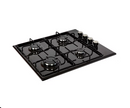 NordMende Gas Hob with Enamel Pan Supports | Black | HGE603BL
