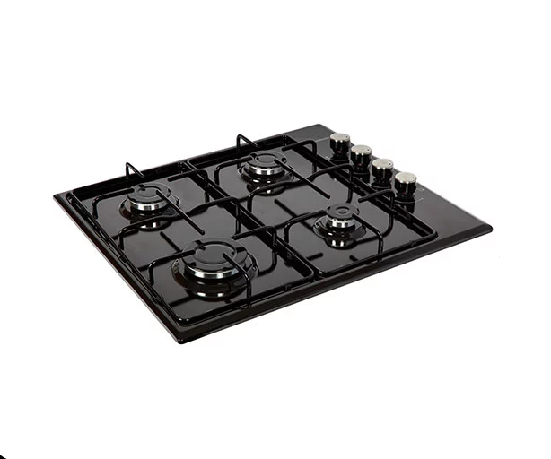 NordMende Gas Hob with Enamel Pan Supports | Black | HGE603BL