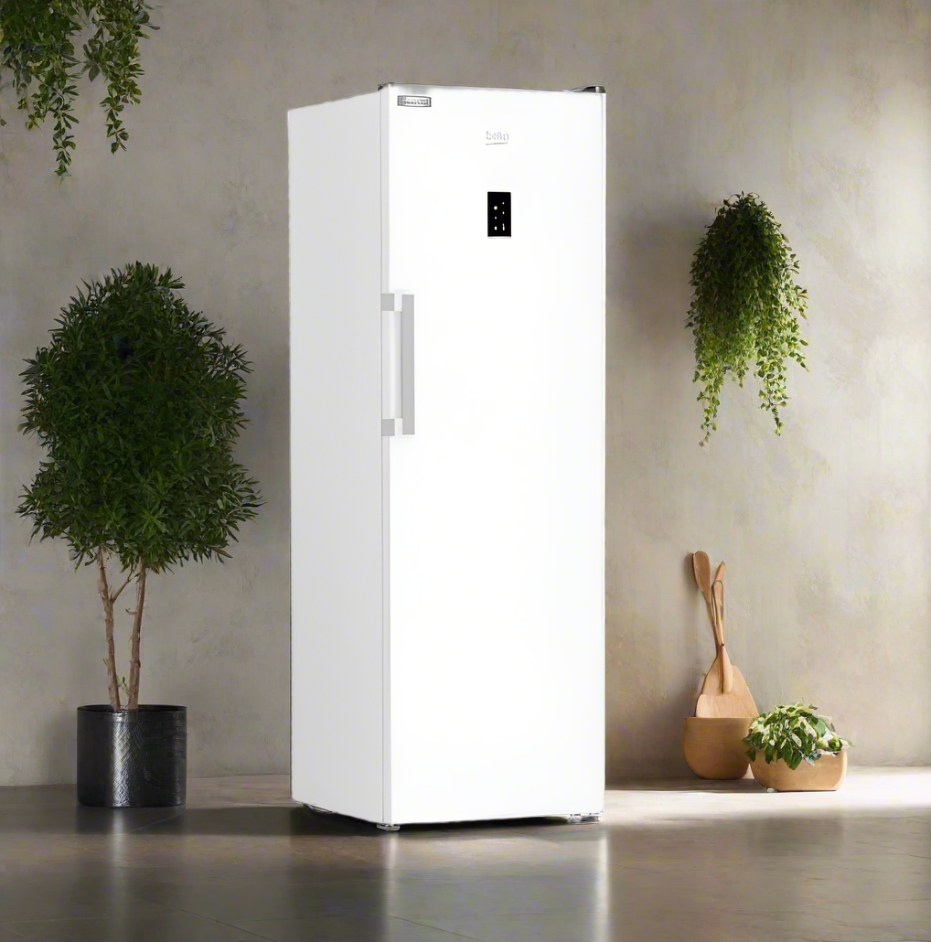 Beko Freestanding Tall Larder Fridge Steel | LNP4686LVPS
