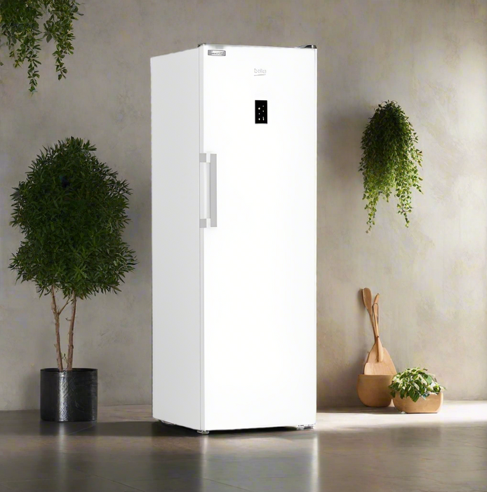Beko Freestanding Tall Larder Fridge Steel | LNP4686LVPS