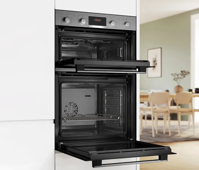 Bosch Series 4, Built-in Double Oven MBA533BS3B (NEW) STEEL