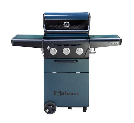 Sahara X350 3 Burner Gas BBQ (Teal)