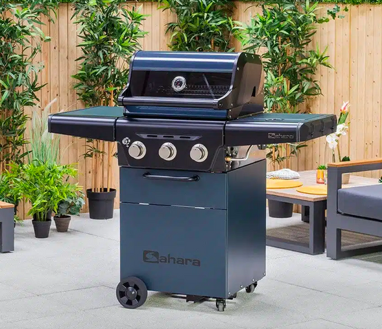 Sahara X350 3 Burner Gas BBQ (Teal)