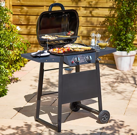 Oscar 2 Burner Gas BBQ black