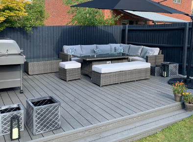 Saige Solid Decking Board 3600mm | Light Grey
