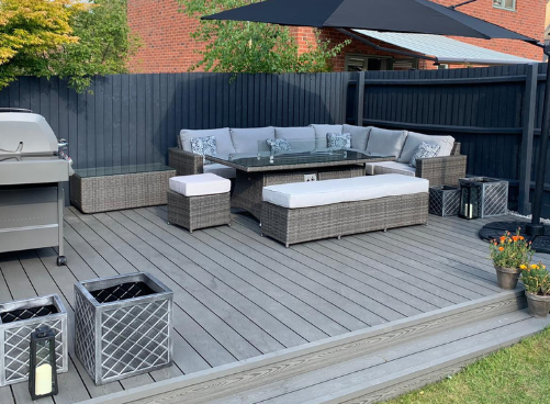 Saige Solid Decking Board 3600mm | Light Grey