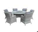Portofino Verona Rattan 4 Seater Round Dining Set
