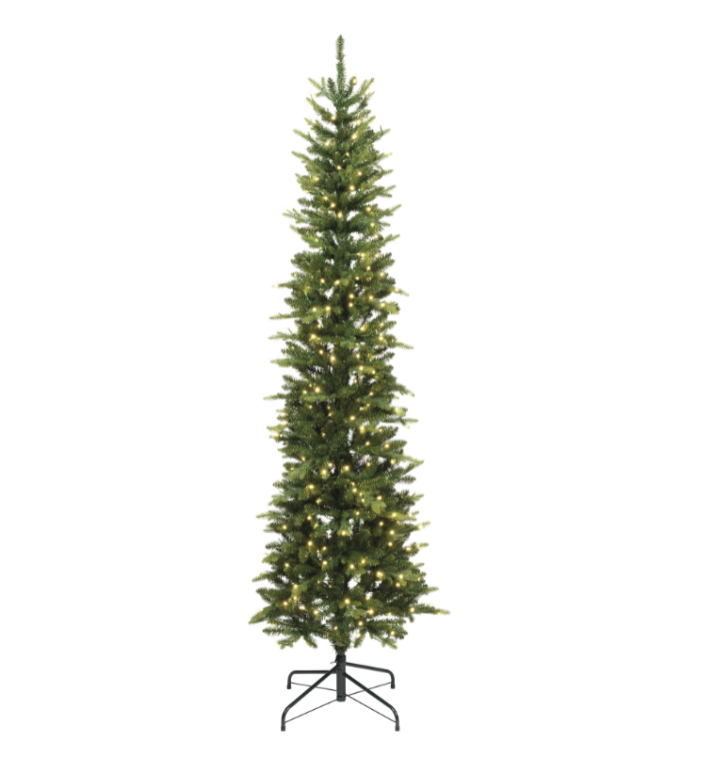 Slim Fir Christmas Pre-Lit LED Tree 68cm Wide 7ft/210cm