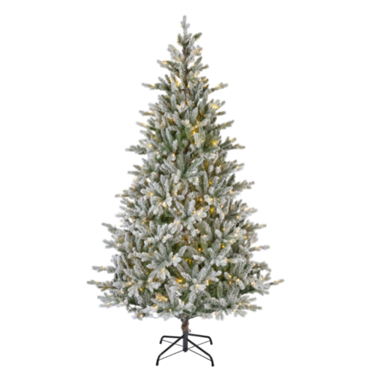 Luxury Hard Needle Pine Snowy Christmas Pre-Lit LED Tree Tree 7ft/210cm