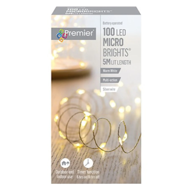 100 Multi Action Battery Operated MicroBrights Warm White