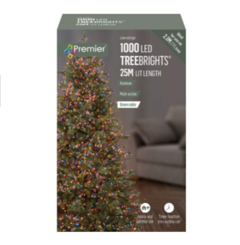 1000 Multi Action Led TreeBrights Timer Rainbow