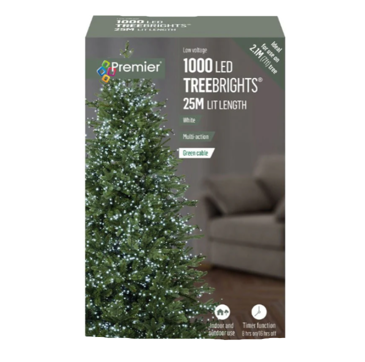 1000 M-A Led TreeBrights Timer White
