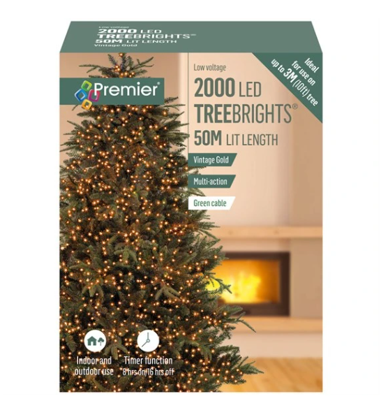 2000 Multi Action LED Treebrights Vintage Gold