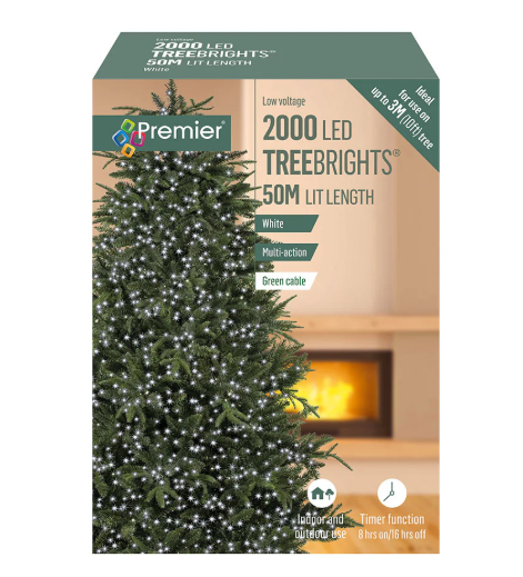 2000 Multi Action Led TreeBrights Timer White