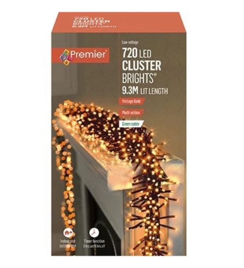 720 Multi Action LED Clusters Vintage Gold