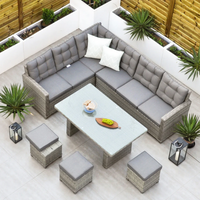 Arabella Rattan Hilo Table Corner Sofa Set