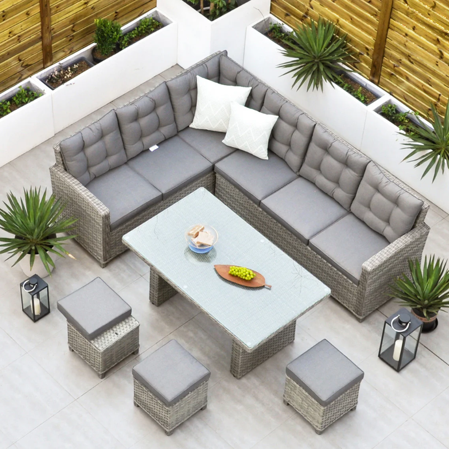 Arabella Rattan Hilo Table Corner Sofa Set