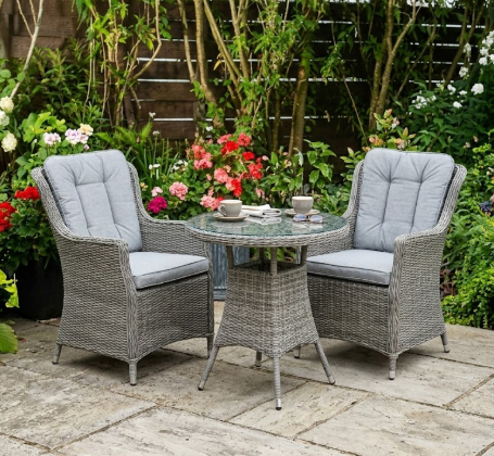 Ashford Rattan Bistro Set Brown