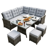 Ellagh Rattan Corner Sofa Dining Set