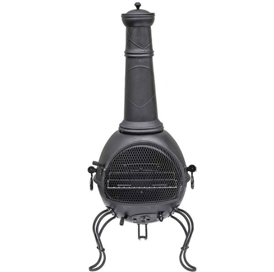 La Hacienda Murcia Extra Large Steel Chimnea with Grill