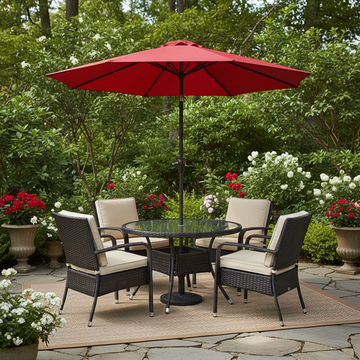 Parasol 2.75m Crank Tilt BURGUNDY