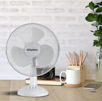 Schallen 12" Oscillating 3 Speed Desk Fan