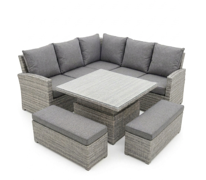 Arabella Rattan Hilo Table Corner Sofa Set