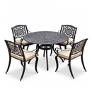 Ballycurrin 4 Seater Round Set | Hammered Bronze