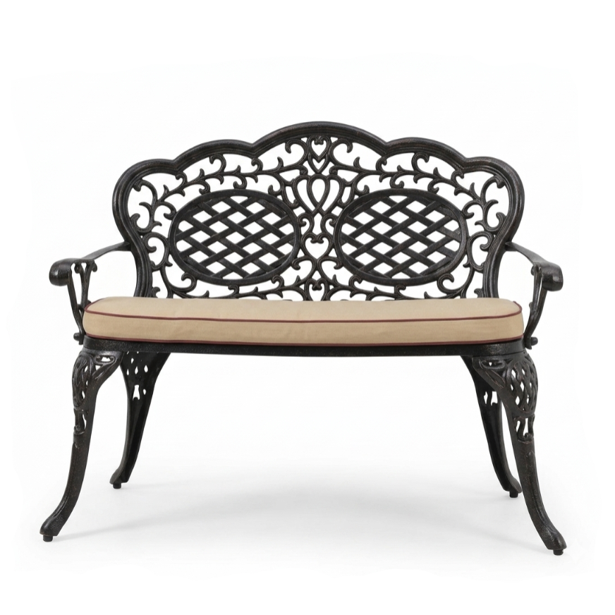 Ballycurrin Love Seat | Hammered Bronze
