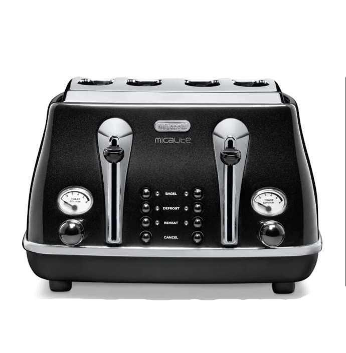Delonghi Black 4 Slice Toaster