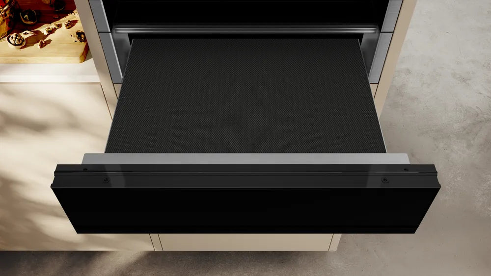 Neff Built-In 14cm High Accessory Warming Drawer Black with Graphite-Grey Trim – N24ZA11G1