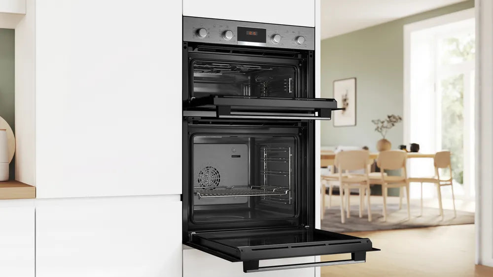 Bosch Series 4, Built-in Double Oven MBA533BS3B (NEW) STEEL