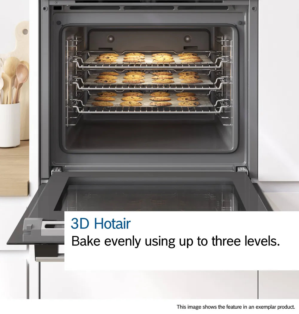 Bosch Series 4, Built-in Double Oven MBA533BS3B (NEW) STEEL