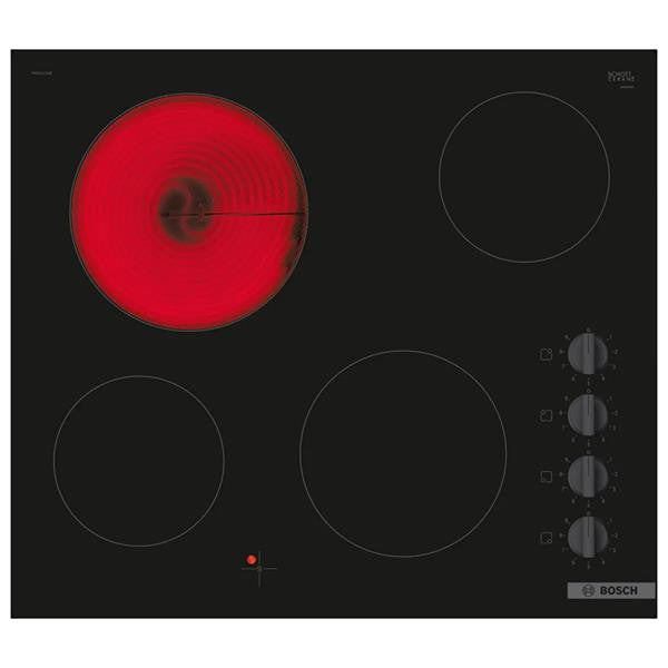 Bosch Series 2 4 Ring Electric Ceramic Hob 60cm | Black | PKE611CA3E
