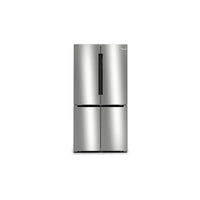 Bosch Serie 4 605L Freestanding French Door Fridge Freezer with Anti-Fingerprint - Stainless Steel | KFN96VPEAG