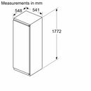 Bosch tall integrated Larder Fridge | KIR81NSE0G sliding hinge