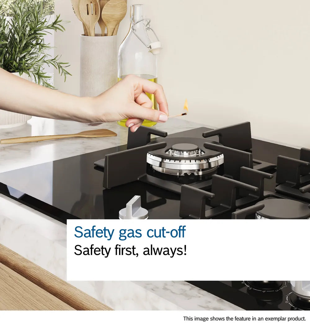 Bosch 90cm Gas Hob Black Glass | PPM9A6i40