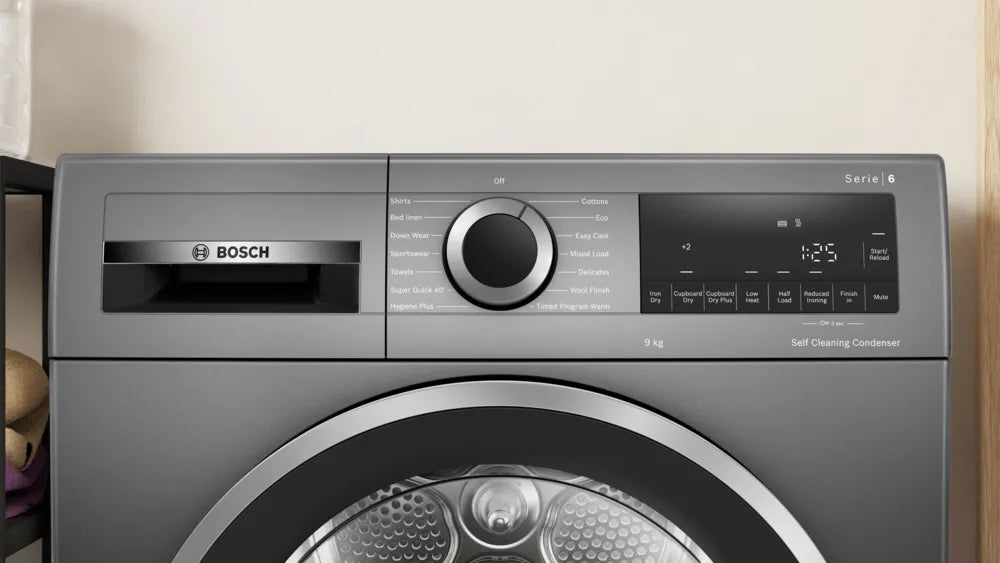Bosch Series 6 9kg Heat Pump Dryer Graphite | WQG245R1GB