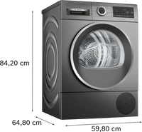 Bosch Series 6 9kg Heat Pump Dryer Graphite | WQG245R1GB